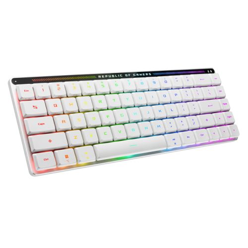 Asus ROG Falchion RX Low Profile Compact 65% Mechanical RGB Gaming Keyboard, Wireless/USB, ROG RX Red Switches, Per-key RGB Lighting, Touch Panel, 430-hour Battery Life