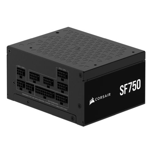 Corsair 750W SF Series SF750 SFX PSU, Fully Modular, 80+ Platinum, Fluid Dynamic Fan, ATX 3.1, PCIe 5.1, SFX-to-ATX Bracket