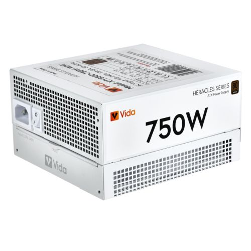 Vida 750W Heracles White ATX Gaming PSU, 80+ Bronze, 14cm Ul